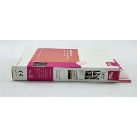 x3 Assure Medi Medical Compression Stockings Calf Closed Toe Beige 20-30 13701 S - Picture 13 of 14